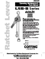 Coffing LSB-B Ratchet/Lever Hoist Manual