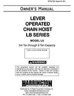 Harrington LB Lever Hoist Manual