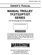 Harrington PT and GT Series Trolley Manual