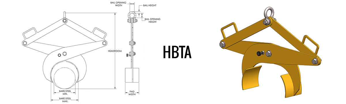 HBTA - Adjustable Bar Tongs Dimensions