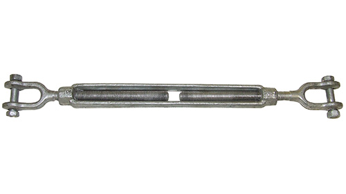 Galvanized Working Load Limit 7/8 x 6 Diameter 7,200 lb Chicago Hardware 02662 8 Carbon Jaw and Eye Turnbuckle 
