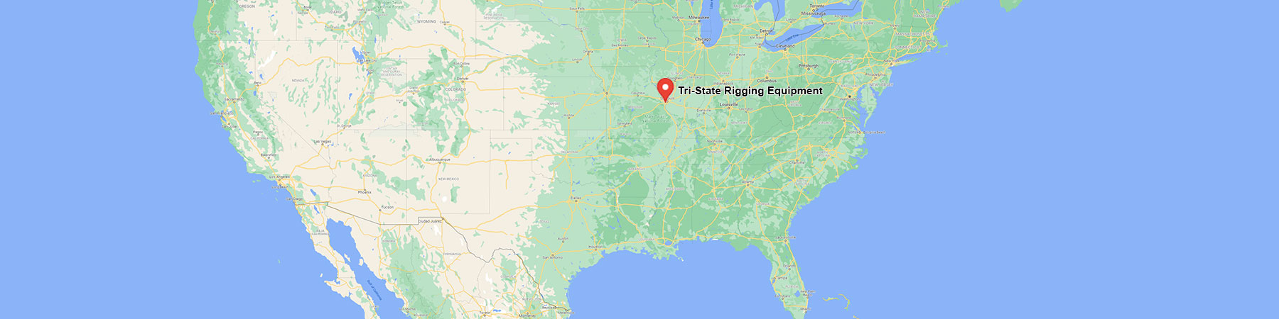 Map of Tri-State Rigging Equipment Location