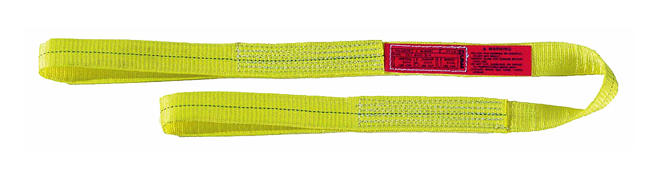 6 Flat Eyes 10 Length 1 Ply Eye-and-Eye Mazzella EE1-901 Edgeguard Polyester Web Sling 1600 lbs Vertical Load Capacity 1 Width Yellow